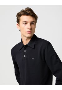 Wrangler - MESKA KOSZULKA WRANGLER LS POLO SHIRT BLACK 112371395. Typ kołnierza: polo #5
