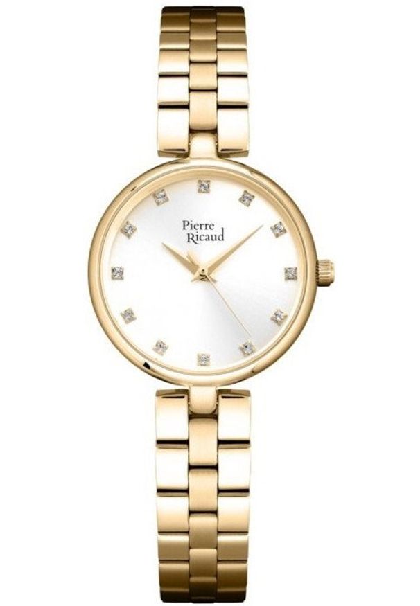 Zegarek damski Pierre Ricaud P22174.1143Q CYRKONIE złoty. Kolor: złoty