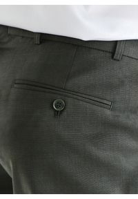 Pako Lorente - PAKO LORENTE – Ciemnozielone spodnie garniturowe z wełną. Kolor: zielony. Materiał: wełna #6