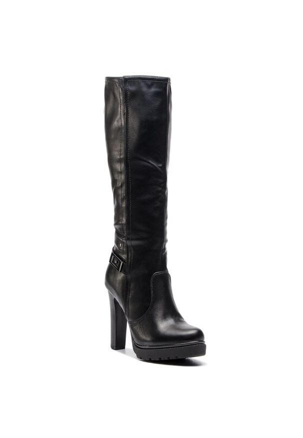 Jenny Fairy Kozaki WYL102711-1 Czarny. Kolor: czarny. Materiał: skóra