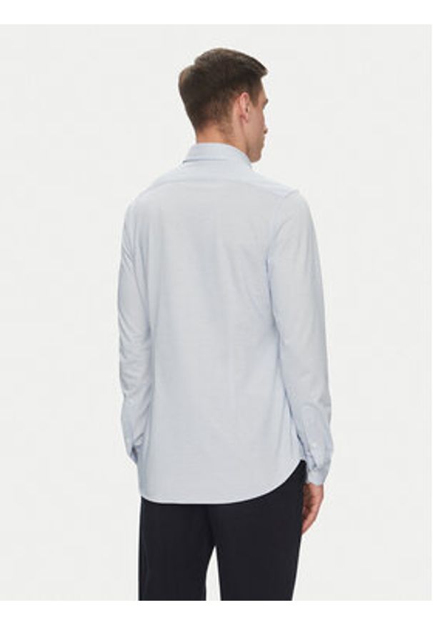 Michael Kors Koszula MK0DS01555 Błękitny Slim Fit. Kolor: niebieski. Materiał: syntetyk