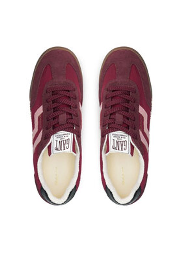 GANT - Gant Sneakersy 31531035 Bordowy. Kolor: czerwony. Materiał: zamsz, skóra