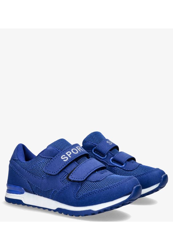 Casu - Niebieskie buty sportowe na rzepy casu hb-201d. Zapięcie: rzepy. Kolor: niebieski