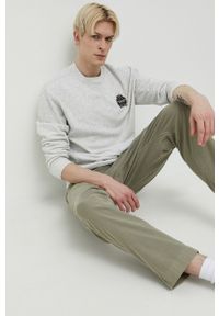 Abercrombie & Fitch bluza męska kolor szary melanżowa. Kolor: szary. Wzór: melanż #5