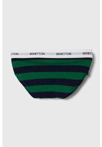United Colors of Benetton slipy dziecięce 2-pack kolor zielony. Kolor: zielony. Materiał: bawełna. Długość: długie #4