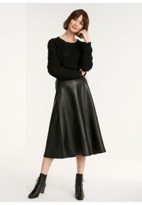 Ochnik - Spódnica damska. Kolor: czarny. Materiał: skóra #4