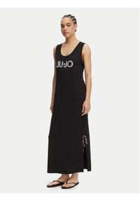 Liu Jo Beachwear Sukienka codzienna VA6215 JS360 Czarny Regular Fit. Okazja: na co dzień. Kolor: czarny. Materiał: wiskoza. Typ sukienki: proste. Styl: casual #1