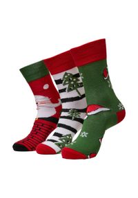 Urban Classics - Skarpety Świąteczne Unisex Dla Dorosłych Santa Claus (zestaw 4 Sztuk). Kolor: wielokolorowy, czarny