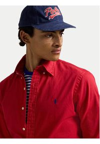 Polo Ralph Lauren Koszula 710937993012 Czerwony Custom Fit. Typ kołnierza: polo. Kolor: czerwony. Materiał: bawełna #5