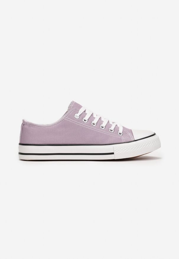 Renee - Fioletowe Trampki Lakellet. Okazja: na co dzień. Wysokość cholewki: przed kostkę. Kolor: fioletowy. Materiał: guma, jeans, materiał. Szerokość cholewki: normalna. Styl: klasyczny, casual