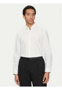 Hugo - HUGO Koszula Koey 50534044 Biały Slim Fit. Kolor: biały. Materiał: bawełna