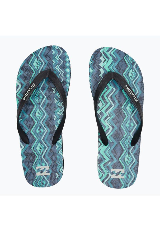 Japonki plażowe męskie Billabong Tides. Okazja: na plażę. Kolor: niebieski. Styl: sportowy