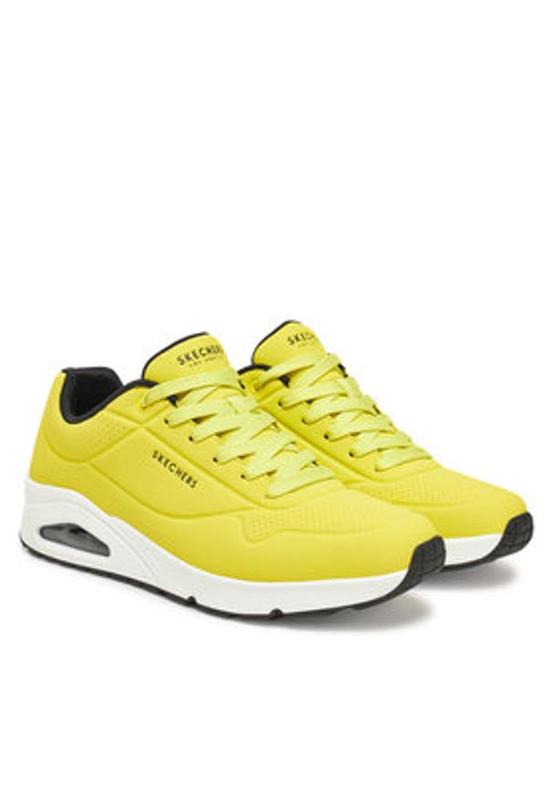 skechers - Skechers Sneakersy Uno - Stand On Air 52458/NYLM Żółty. Kolor: żółty. Materiał: skóra