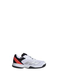 Adidas - Buty Courtflash Tennis Kids. Kolor: biały, czerwony, wielokolorowy, szary. Materiał: materiał. Sport: tenis