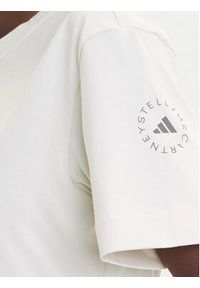 Adidas by Stella McCartney - adidas by Stella McCartney T-Shirt JX6775 Beżowy Regular Fit. Kolor: beżowy. Materiał: bawełna #4