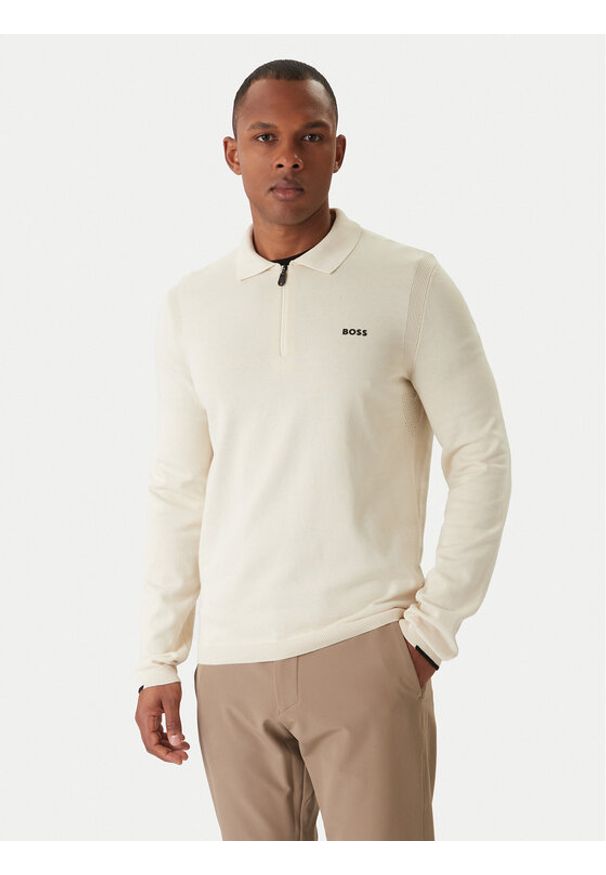 BOSS Sweter Ever-X 50551688 Écru Regular Fit. Materiał: bawełna