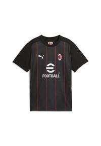 Puma - Młodzieżowa koszulka przedmeczowa AC Milan PUMA Black For All Time Red. Kolor: czerwony, czarny, wielokolorowy