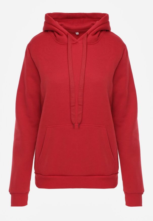 Renee - Czerwona Bluza z Kapturem Corbetes. Typ kołnierza: kaptur. Kolor: czerwony. Materiał: tkanina, dresówka, polar, prążkowany. Długość rękawa: długi rękaw. Długość: długie. Wzór: jednolity, gładki