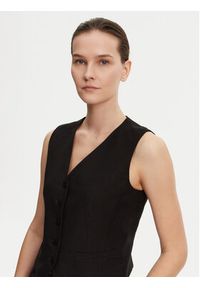 Weekend Max Mara Kamizelka Pace 2515151012 Czarny Slim Fit. Kolor: czarny. Materiał: len, wiskoza #3