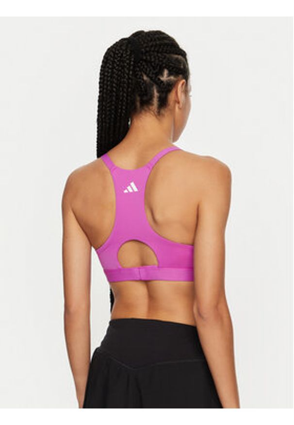 Adidas - adidas Biustonosz sportowy Powerimpact Luxe Medium-Support Maternity IZ1871 Różowy Slim Fit. Kolor: różowy. Materiał: syntetyk