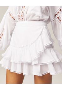 CHARO RUIZ IBIZA - Biała spódnica mini Fera. Kolor: biały. Materiał: bawełna. Sezon: lato. Styl: wakacyjny #1