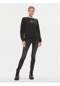 Calvin Klein Jeans Bluza J20J221339 Czarny Regular Fit. Kolor: żółty, czarny. Materiał: bawełna, syntetyk