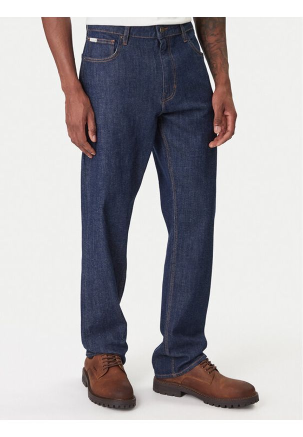 Guess Jeans Jeansy M6RA1B D002G Granatowy Relaxed Fit. Kolor: niebieski