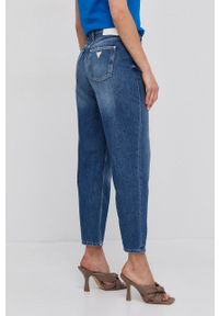 Guess Jeansy bawełniane damskie high waist. Stan: podwyższony. Kolor: niebieski #3