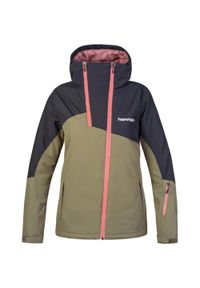 Kurtka damska narciarska Hannah Maky COL olive/antracyt 10000 mm. Kolor: zielony, szary, wielokolorowy. Sezon: zima. Sport: narciarstwo #1