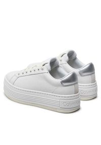 Calvin Klein Jeans Sneakersy Bold Flatf Low Mix Ohb YW0YW01632 Biały. Kolor: biały. Materiał: skóra #5
