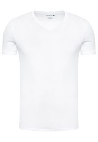 Lacoste Komplet 3 t-shirtów TH3374 Biały Slim Fit. Kolor: biały. Materiał: bawełna