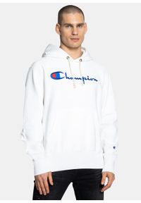 Bluza Champion Premium Script Logo Reverse Weave Hoodie (215159-WW001). Kolor: biały. Materiał: materiał. Styl: sportowy, elegancki