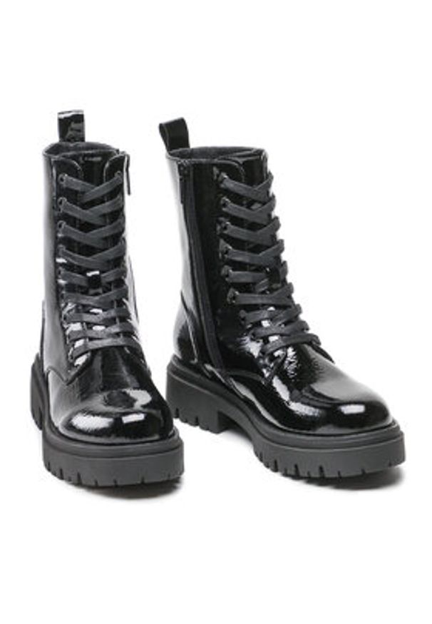 Jenny Fairy Trapery WS5865-05 Czarny. Kolor: czarny. Materiał: skóra