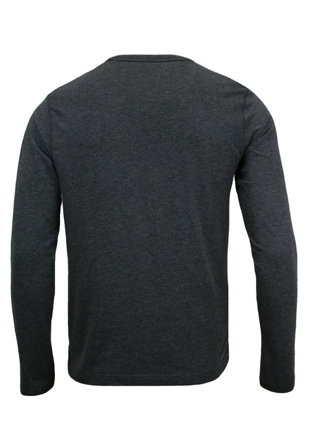 Ciemnoszary T-shirt (Koszulka) z Długim Rękawem, Longsleeve - Brave Soul, Męski. Okazja: na co dzień. Kolor: szary. Materiał: bawełna, poliester. Długość rękawa: długi rękaw. Długość: długie. Styl: casual