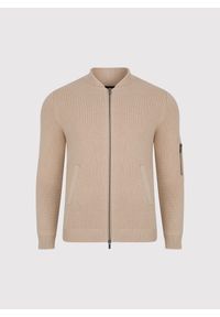 Pako Lorente - PAKO LORENTE - Rozpinany kardigan w kolorze beżowym. Okazja: na co dzień. Kolor: beżowy. Materiał: wełna, bawełna. Sezon: jesień. Styl: casual #4