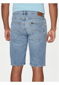 Lee Szorty jeansowe 5 Pocket 112349329 Niebieski Regular Fit. Kolor: niebieski. Materiał: bawełna