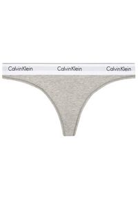 Calvin Klein Underwear Stringi 0000F3786E Szary. Kolor: szary. Materiał: bawełna