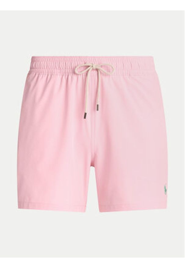 Polo Ralph Lauren Szorty kąpielowe 710910260015 Różowy Slim Fit. Kolor: różowy. Materiał: syntetyk