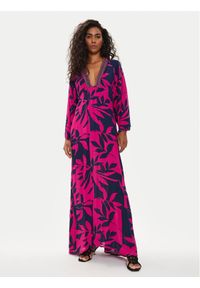 LOLA CASADEMUNT Sukienka letnia LS2416076 Różowy Regular Fit. Kolor: różowy. Materiał: wiskoza. Sezon: lato