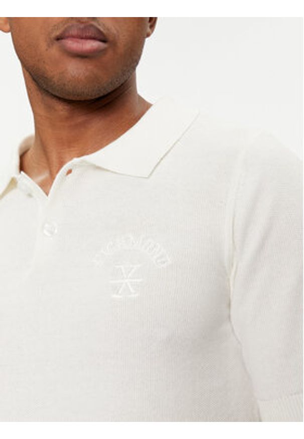 Richmond X Polo Carena UMP24214PO Biały Regular Fit. Typ kołnierza: polo. Kolor: biały. Materiał: bawełna