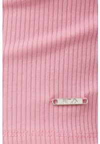 Fila T-shirt damski kolor różowy. Kolor: różowy. Materiał: materiał, dzianina. Wzór: gładki #2
