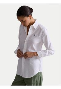 Polo Ralph Lauren Koszula 211941509002 Biały Slim Fit. Typ kołnierza: polo. Kolor: biały. Materiał: bawełna #5