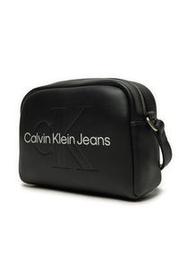 Calvin Klein Jeans Torebka Sculpted Camera Bag18 Mono K60K612220 Czarny. Kolor: czarny. Materiał: skórzane