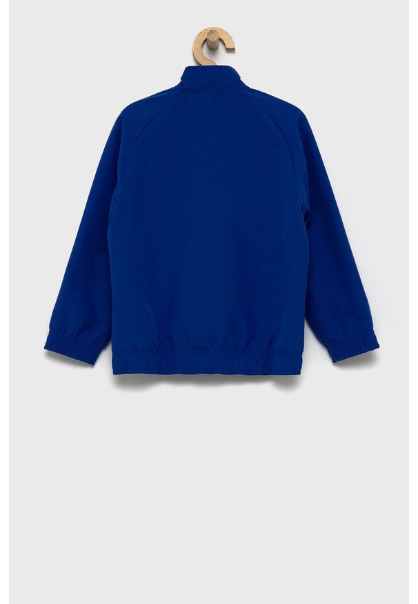 adidas Performance Bluza dziecięca gładka. Okazja: na co dzień. Kolor: niebieski. Materiał: tkanina. Długość rękawa: raglanowy rękaw. Wzór: gładki. Styl: casual