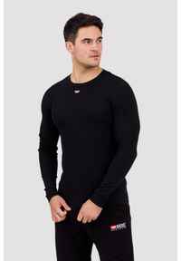 Diesel - DIESEL Czarny longsleeve męski D-RIBBER-LS-N, Rozmiar XXL. Kolor: czarny. Materiał: bawełna, materiał, elastan. Długość rękawa: długi rękaw. Długość: długie #1