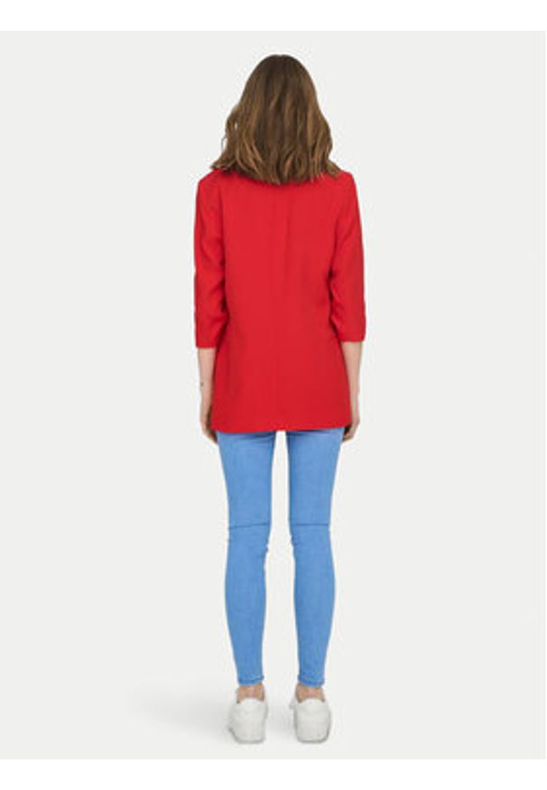 only - ONLY Marynarka Elly 15197451 Czerwony Regular Fit. Kolor: czerwony. Materiał: syntetyk