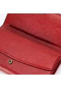 Wittchen - Damski skórzany portfel na zatrzask czerwony. Kolor: czerwony. Materiał: skóra. Wzór: aplikacja #6