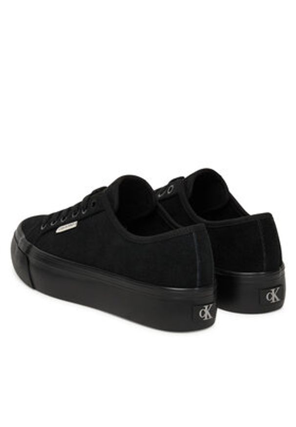 Calvin Klein Sneakersy Vulc Flatf Lace Up Sue/Wl Ck YW0YW02000 Czarny. Kolor: czarny. Materiał: skóra, zamsz