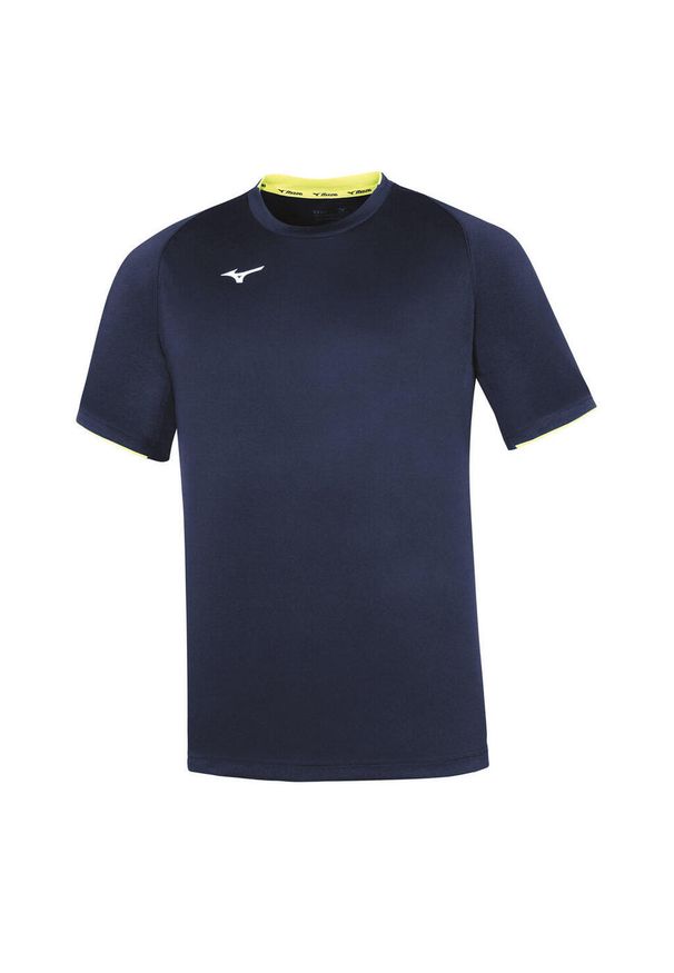 Koszulka dla dzieci Mizuno Core. Kolor: żółty, niebieski, wielokolorowy. Sport: joga i pilates, fitness