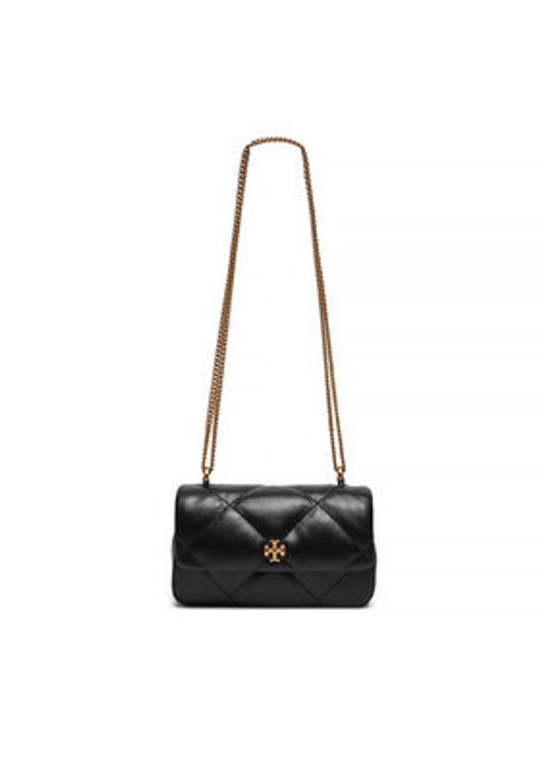 Tory Burch Torebka Mini Kira Diamond Quilt Flap Bag 154710 Czarny. Kolor: czarny. Materiał: skórzane
